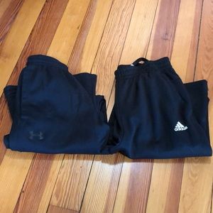 Mens Under Armour and Adidas sweatpants
